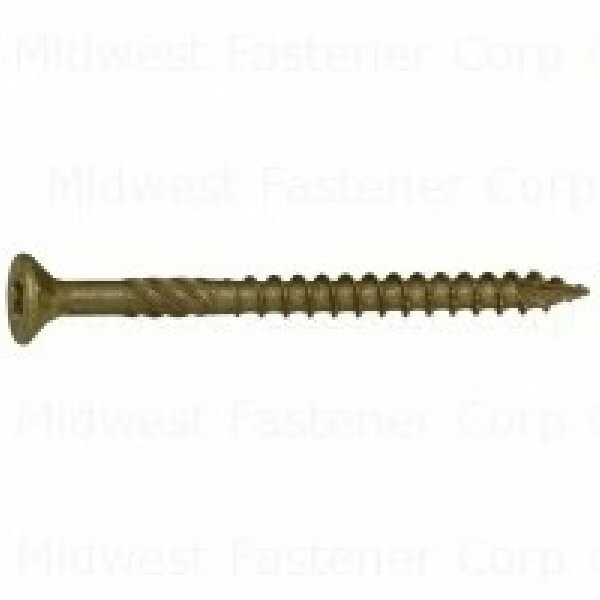 SaberDrive Deck Screw, #9 Thread, 2-1/2 in L, Serrated Thread, Bugle Head, Star Drive, Type 17 Point, 88PK, Midwest Fastener, Mfr#: 50745